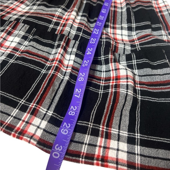 Torrid Rayon Crepe Tiered Plaid Babydoll Peplum Top Size 5 - Picture 8 of 12